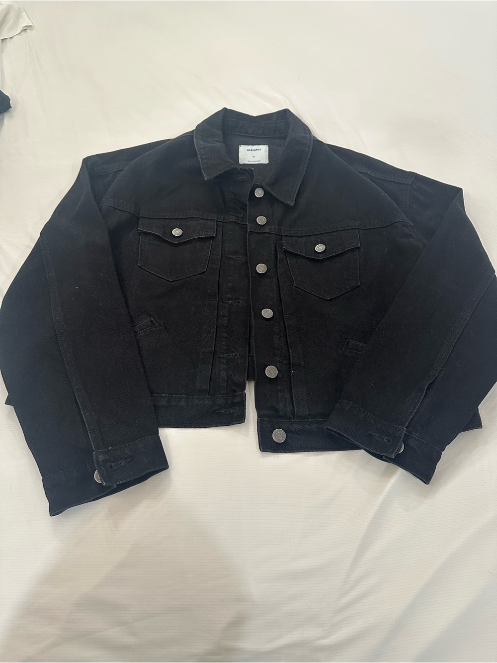 Old Navy Black Denim Trucker Jacket